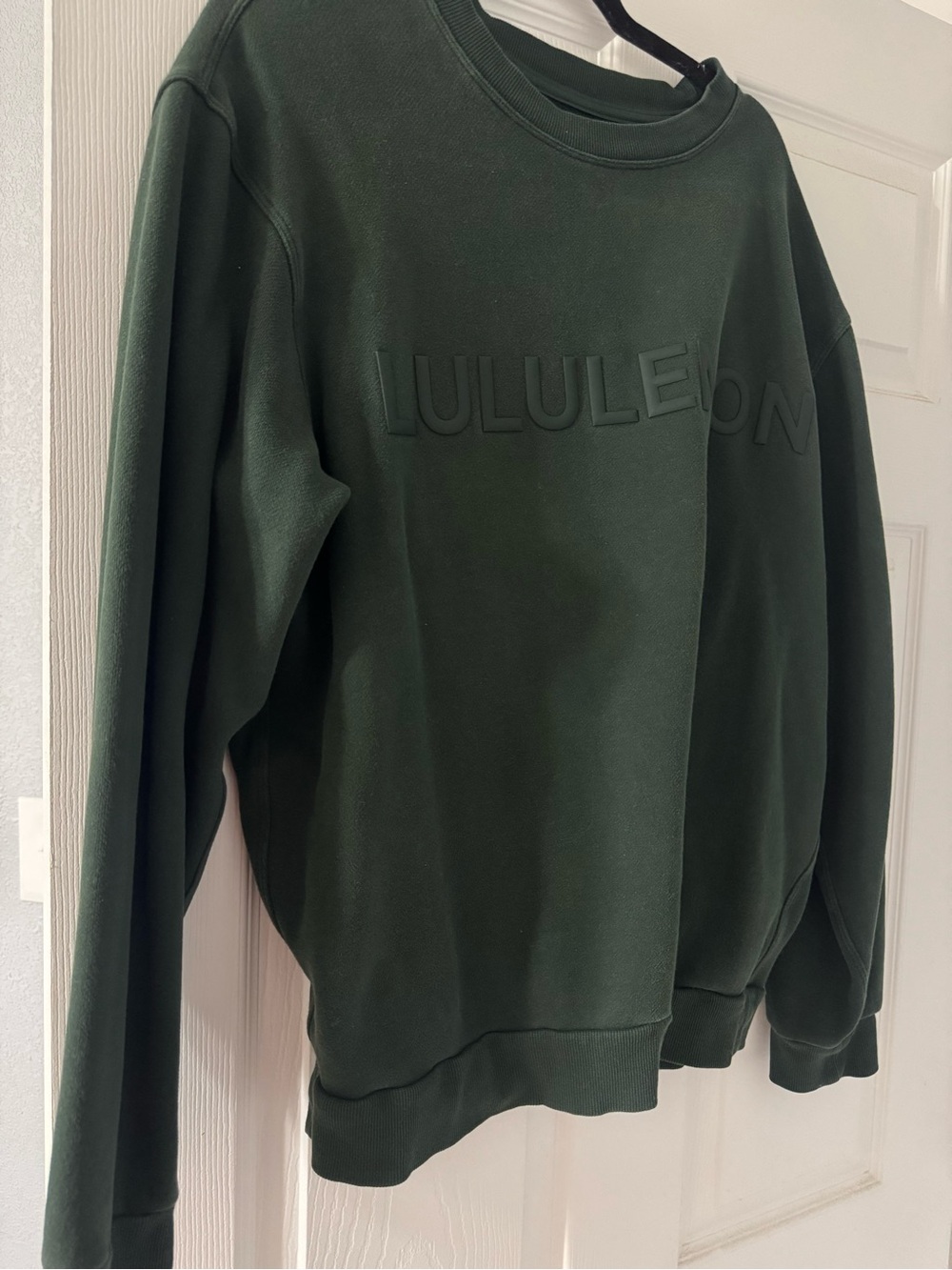 lululemon athletica Dark Forest Green Embossed Logo Crewneck Sweatshirt - Picture 3 of 3